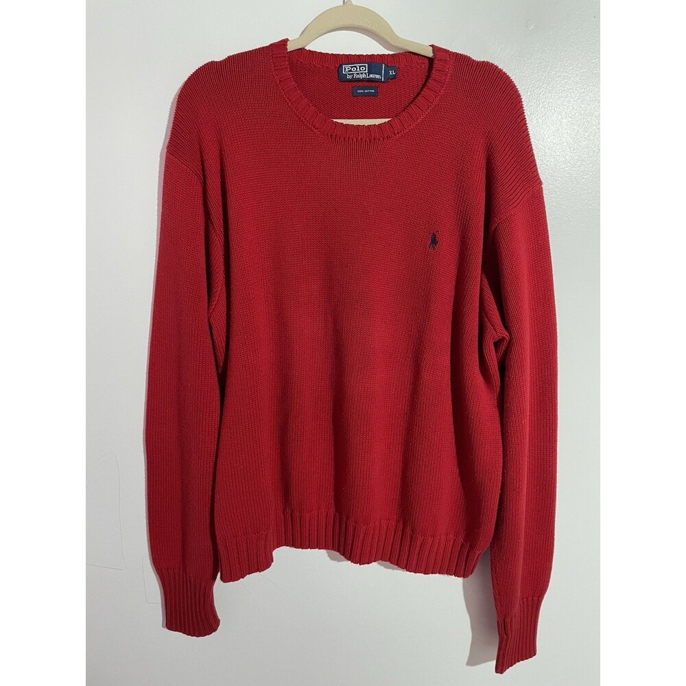 Polo by Ralph Lauren Red Crewneck Sweater